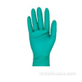 12 inci sarung tangan inspeksi lateks biasa sekali pakai hijau